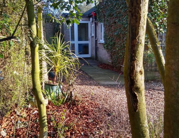 The private path to the annexe entrance