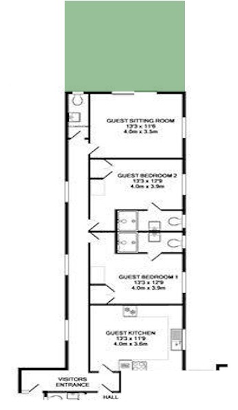 Floorplan of the garden annexe