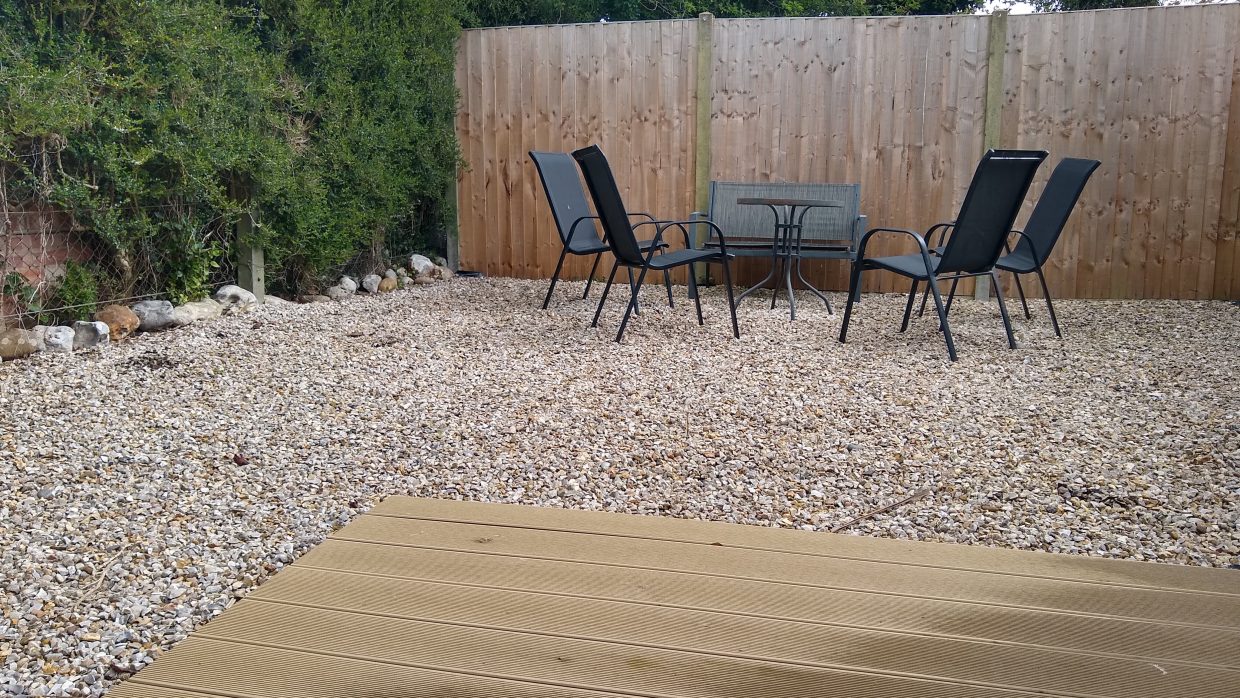 French doors onto the enclosed garden